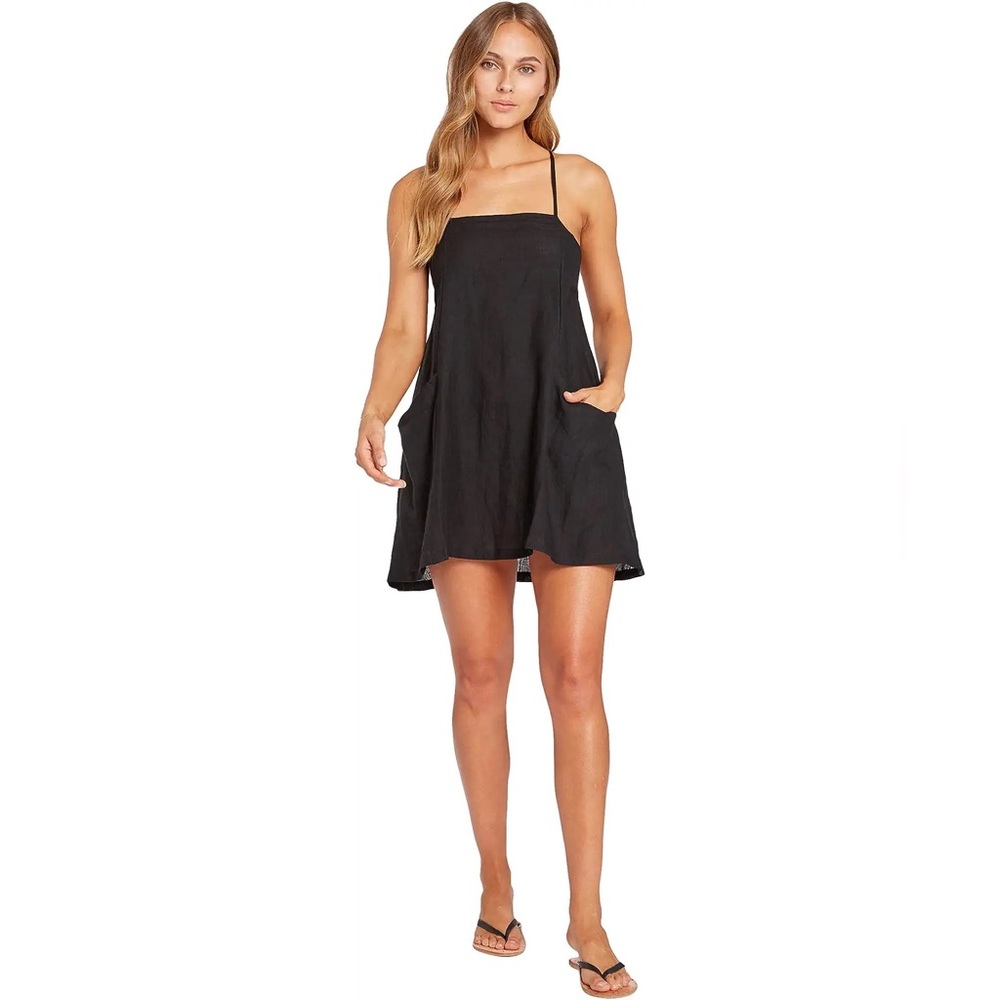 NWT Vitamin A Nola Mini Dress Ecolinen Black